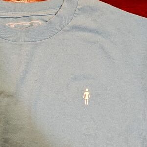 Girl Skateboards Light Blue Size Medium T-shirt